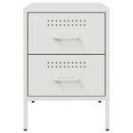 Casa si Gradina - Mobilier - Comode si corpuri - Noptiere - Noptiera, alb, 36x39x50,5 cm, otel - Infinity.ro