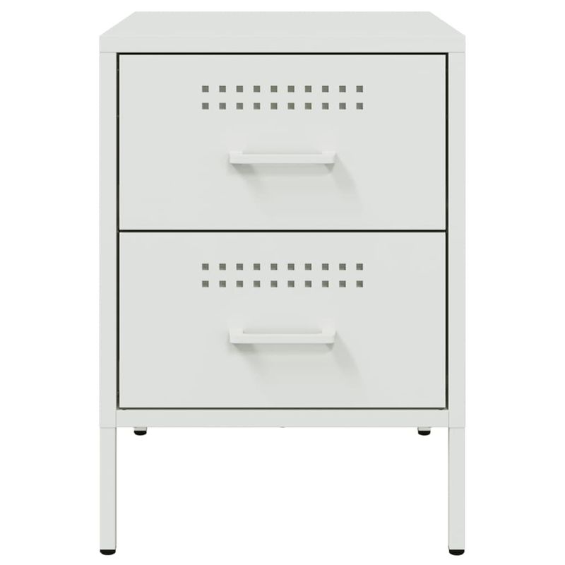 Casa si Gradina - Mobilier - Comode si corpuri - Noptiere - Noptiera, alb, 36x39x50,5 cm, otel - Infinity.ro