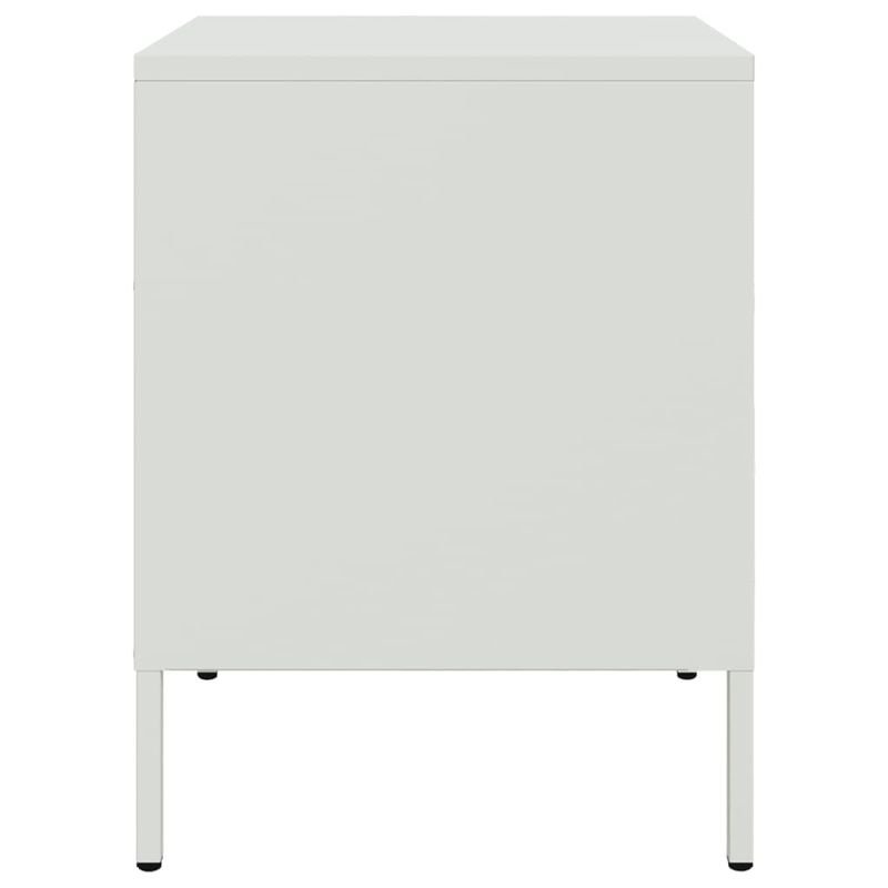 Casa si Gradina - Mobilier - Comode si corpuri - Noptiere - Noptiera, alb, 36x39x50,5 cm, otel - Infinity.ro