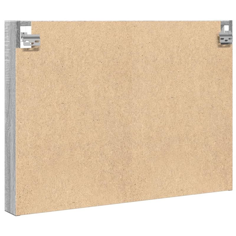 Casa si Gradina - Mobilier - Biblioteci si rafturi - Rafturi - Dulap cu vitrina, sonoma gri, 80x8,5x58 cm, lemn prelucrat - Infinity.ro