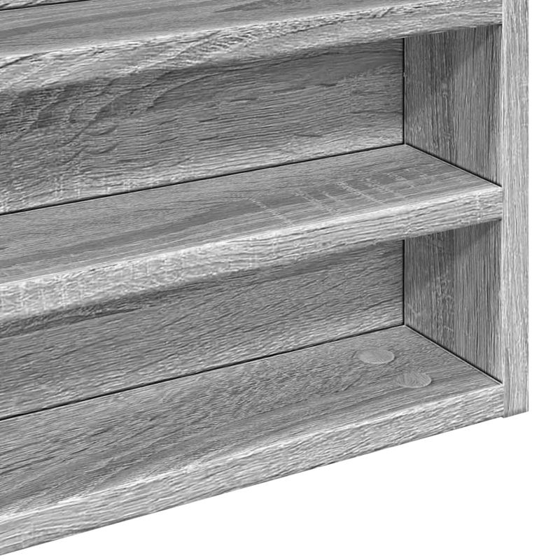 Casa si Gradina - Mobilier - Biblioteci si rafturi - Rafturi - Dulap cu vitrina, sonoma gri, 80x8,5x58 cm, lemn prelucrat - Infinity.ro