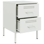 Casa si Gradina - Mobilier - Comode si corpuri - Noptiere - Noptiera, alb, 36x39x50,5 cm, otel - Infinity.ro