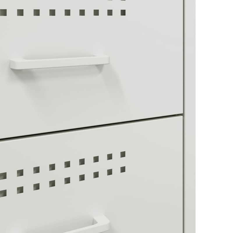 Casa si Gradina - Mobilier - Comode si corpuri - Noptiere - Noptiera, alb, 36x39x50,5 cm, otel - Infinity.ro