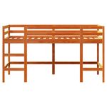 Casa si Gradina - Mobilier - Paturi si accesorii - Paturi - Pat etajat copii cu scara maro ceruit 90x190 cm lemn masiv pin - Infinity.ro