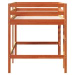 Casa si Gradina - Mobilier - Paturi si accesorii - Paturi - Pat etajat copii cu scara maro ceruit 90x190 cm lemn masiv pin - Infinity.ro