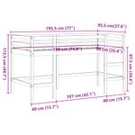 Casa si Gradina - Mobilier - Paturi si accesorii - Paturi - Pat etajat copii cu scara maro ceruit 90x190 cm lemn masiv pin - Infinity.ro