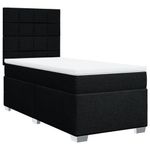 Casa si Gradina - Mobilier - Paturi si accesorii - Paturi - Pat box spring cu saltea, negru, 90x190 cm, textil - Infinity.ro