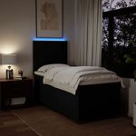 Casa si Gradina - Mobilier - Paturi si accesorii - Paturi - Pat box spring cu saltea, negru, 90x190 cm, textil - Infinity.ro