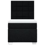 Casa si Gradina - Mobilier - Paturi si accesorii - Paturi - Pat box spring cu saltea, negru, 90x190 cm, textil - Infinity.ro