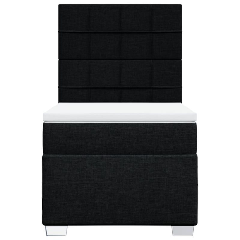 Casa si Gradina - Mobilier - Paturi si accesorii - Paturi - Pat box spring cu saltea, negru, 90x190 cm, textil - Infinity.ro