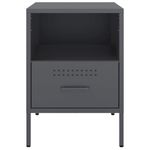 Casa si Gradina - Mobilier - Comode si corpuri - Noptiere - Noptiere, 2 buc., antracit, 36x39x50,5 cm, otel laminat la rece - Infinity.ro