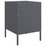 Casa si Gradina - Mobilier - Comode si corpuri - Noptiere - Noptiere, 2 buc., antracit, 36x39x50,5 cm, otel laminat la rece - Infinity.ro