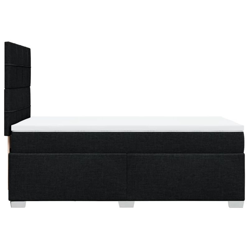Casa si Gradina - Mobilier - Paturi si accesorii - Paturi - Pat box spring cu saltea, negru, 90x190 cm, textil - Infinity.ro
