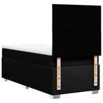Casa si Gradina - Mobilier - Paturi si accesorii - Paturi - Pat box spring cu saltea, negru, 90x190 cm, textil - Infinity.ro