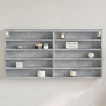 Casa si Gradina - Mobilier - Biblioteci si rafturi - Rafturi - Dulap cu vitrina, gri beton, 100x8,5x50 cm, lemn prelucrat - Infinity.ro
