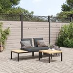 Casa si Gradina - Gradina si terasa - Mobilier exterior - Seturi mobila gradina - Set canapea de gradina, 3 piese, cu perne, negru, aluminiu - Infinity.ro