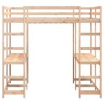 Casa si Gradina - Mobilier - Paturi si accesorii - Paturi - Cadru pat supraetajat cu birou/scara, 180x200 cm, lemn pin - Infinity.ro