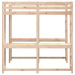 Casa si Gradina - Mobilier - Paturi si accesorii - Paturi - Cadru pat supraetajat cu birou/scara, 180x200 cm, lemn pin - Infinity.ro