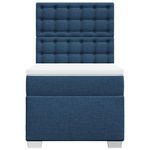 Casa si Gradina - Mobilier - Paturi si accesorii - Paturi - Pat box spring cu saltea, albastru, 90x200 cm, textil - Infinity.ro