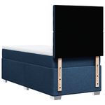 Casa si Gradina - Mobilier - Paturi si accesorii - Paturi - Pat box spring cu saltea, albastru, 90x200 cm, textil - Infinity.ro