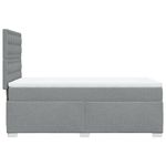 Casa si Gradina - Mobilier - Paturi si accesorii - Paturi - Pat box spring cu saltea, gri deschis, 90x200 cm, textil - Infinity.ro