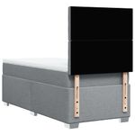Casa si Gradina - Mobilier - Paturi si accesorii - Paturi - Pat box spring cu saltea, gri deschis, 90x200 cm, textil - Infinity.ro