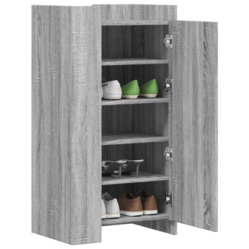 Casa si Gradina - Mobilier - Organizare si depozitare - Organizator incaltaminte - Pantofar, gri sonoma, 52x37,5x100 cm, lemn prelucrat - Infinity.ro