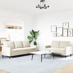 Casa si Gradina - Mobilier - Seturi de mobilier - Seturi living - Set de canapele cu perne, 2 piese, crem, catifea - Infinity.ro