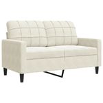 Casa si Gradina - Mobilier - Seturi de mobilier - Seturi living - Set de canapele cu perne, 2 piese, crem, catifea - Infinity.ro