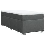 Casa si Gradina - Mobilier - Paturi si accesorii - Paturi - Pat box spring cu saltea, gri inchis, 80x200 cm, textil - Infinity.ro