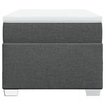Casa si Gradina - Mobilier - Paturi si accesorii - Paturi - Pat box spring cu saltea, gri inchis, 80x200 cm, textil - Infinity.ro