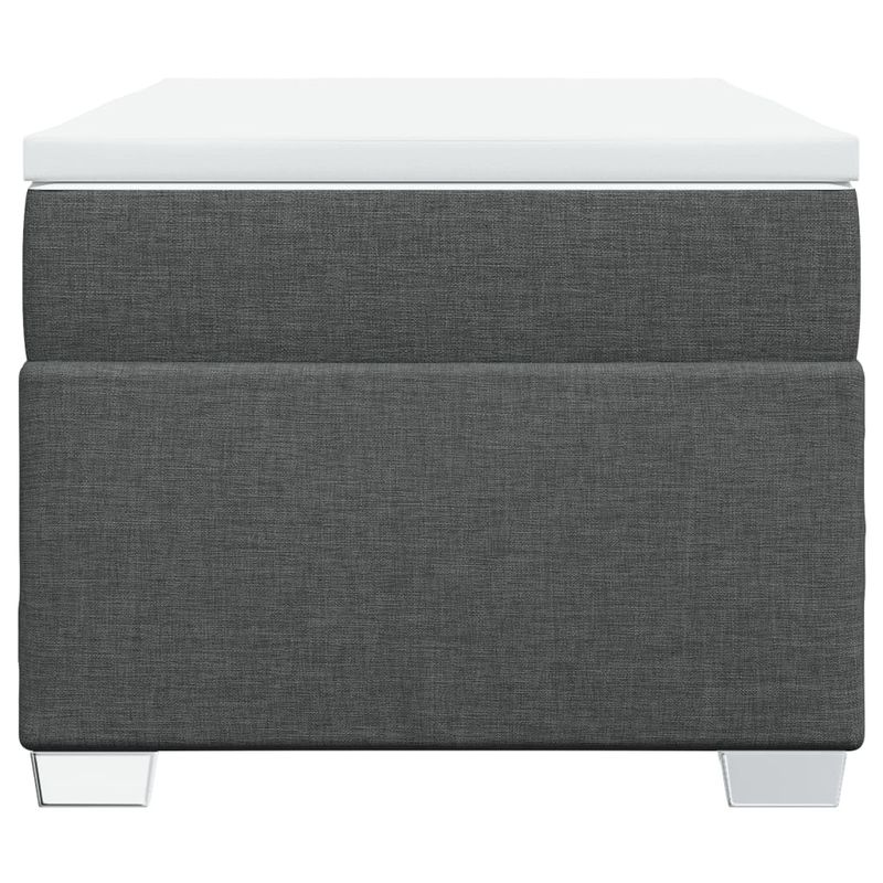 Casa si Gradina - Mobilier - Paturi si accesorii - Paturi - Pat box spring cu saltea, gri inchis, 80x200 cm, textil - Infinity.ro