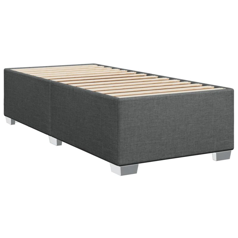 Casa si Gradina - Mobilier - Paturi si accesorii - Paturi - Pat box spring cu saltea, gri inchis, 80x200 cm, textil - Infinity.ro