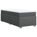 Casa si Gradina - Mobilier - Paturi si accesorii - Paturi - Pat box spring cu saltea, gri inchis, 80x200 cm, textil - Infinity.ro