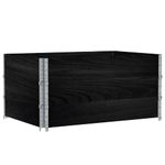 Casa si Gradina - Mobilier - Feronerie si accesorii mobila - Rame pentru paleti, 3 buc., negru, 120x80 cm, lemn masiv pin - Infinity.ro