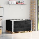 Casa si Gradina - Mobilier - Feronerie si accesorii mobila - Rame pentru paleti, 3 buc., negru, 120x80 cm, lemn masiv pin - Infinity.ro