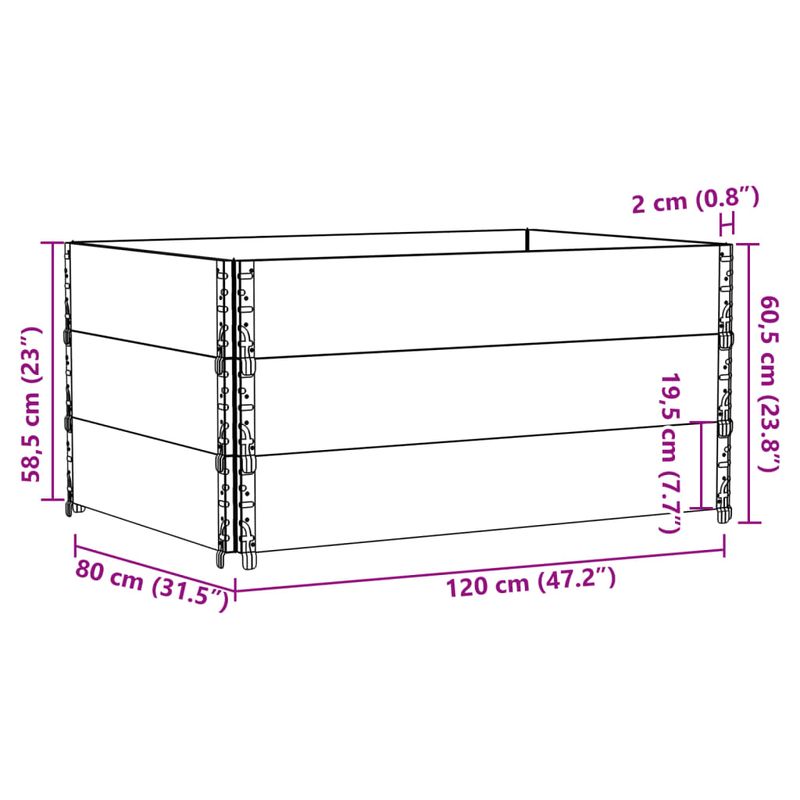 Casa si Gradina - Mobilier - Feronerie si accesorii mobila - Rame pentru paleti, 3 buc., negru, 120x80 cm, lemn masiv pin - Infinity.ro