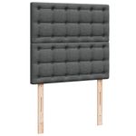 Casa si Gradina - Mobilier - Paturi si accesorii - Paturi - Pat box spring cu saltea, gri inchis, 80x200 cm, textil - Infinity.ro