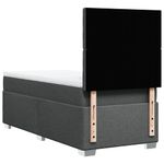 Casa si Gradina - Mobilier - Paturi si accesorii - Paturi - Pat box spring cu saltea, gri inchis, 80x200 cm, textil - Infinity.ro