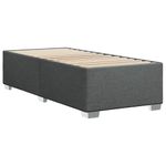 Casa si Gradina - Mobilier - Paturi si accesorii - Paturi - Pat box spring cu saltea, gri inchis, 90x200 cm, textil - Infinity.ro