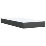 Casa si Gradina - Mobilier - Paturi si accesorii - Paturi - Pat box spring cu saltea, gri inchis, 90x200 cm, textil - Infinity.ro