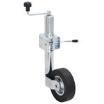 Auto si Moto - Remorci si platforme auto - Roata manevra remorca 60 mm 2 tub sustinere/3 cleme despicate, model roată de manevră + clemă - Infinity.ro