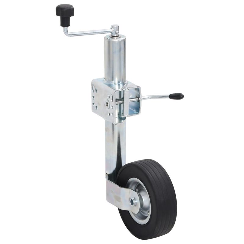 Auto si Moto - Remorci si platforme auto - Roata manevra remorca 60 mm 2 tub sustinere/3 cleme despicate, model roată de manevră + clemă - Infinity.ro