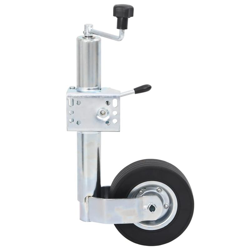 Auto si Moto - Remorci si platforme auto - Roata manevra remorca 60 mm 2 tub sustinere/3 cleme despicate, model roată de manevră + clemă - Infinity.ro