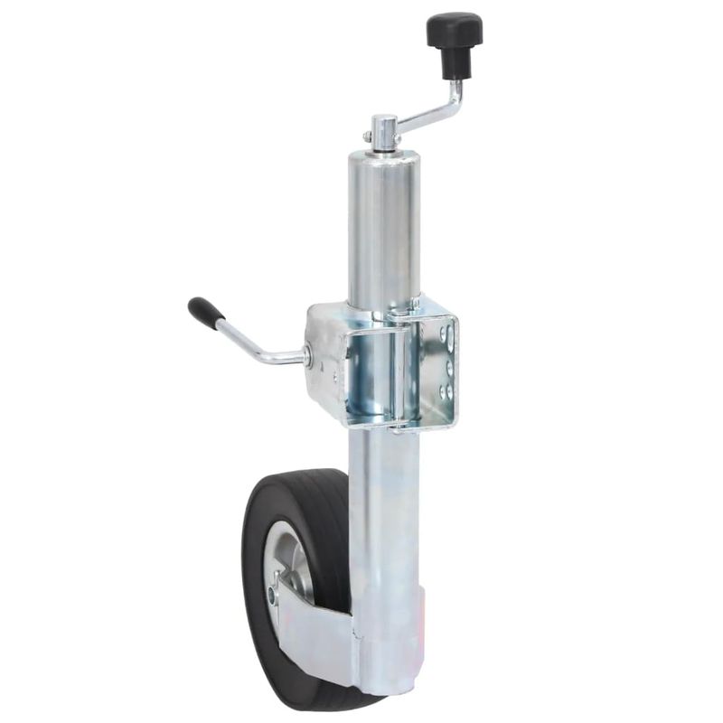 Auto si Moto - Remorci si platforme auto - Roata manevra remorca 60 mm 2 tub sustinere/3 cleme despicate, model roată de manevră + clemă - Infinity.ro