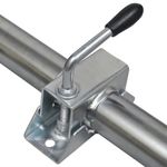 Auto si Moto - Remorci si platforme auto - Roata manevra remorca 60 mm 2 tub sustinere/3 cleme despicate, model roată de manevră + clemă - Infinity.ro