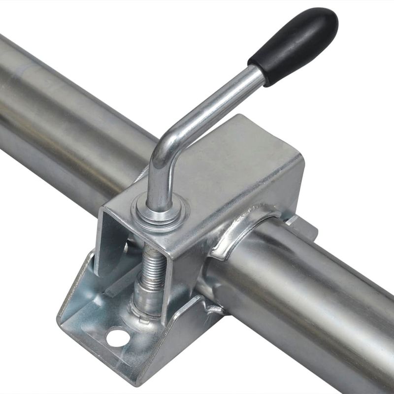 Auto si Moto - Remorci si platforme auto - Roata manevra remorca 60 mm 2 tub sustinere/3 cleme despicate, model roată de manevră + clemă - Infinity.ro
