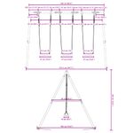 Jucarii, Copii si Bebe - Jucarii si jocuri - Jucarii de exterior - Spatii de joaca si accesorii - Set leagan de exterior, cu 3 leagane, roșu - Infinity.ro