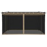 Casa si Gradina - Gradina si terasa - Umbrele si pavilioane - Pavilioane - Foisor cu pereti din plasa, gri taupe, 4x3 m, otel - Infinity.ro