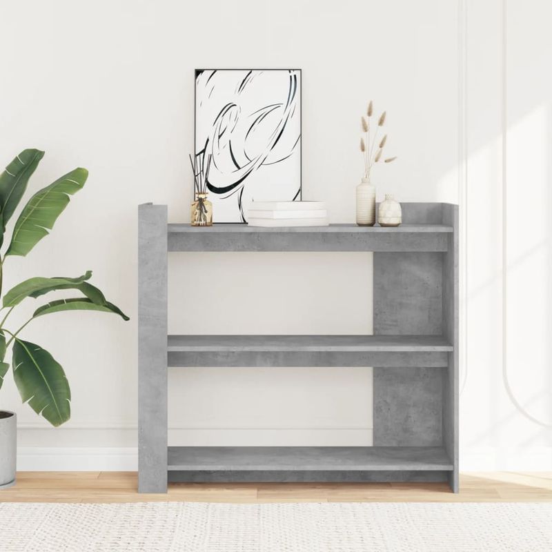 Casa si Gradina - Mobilier - Comode si corpuri - Console - Masa consola, gri beton, 100x35x90 cm, lemn prelucrat - Infinity.ro